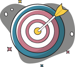 Icon_Kommunikation_und_Strategie_Zielscheibe_mit_Pfeil